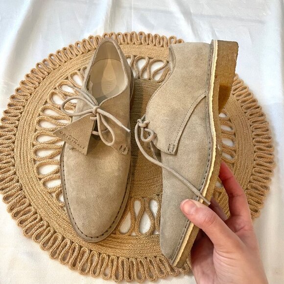 Clarks Original Women Friya Point Sand Suede Lace Up Sneakers Size 8.5 - Picture 2 of 9